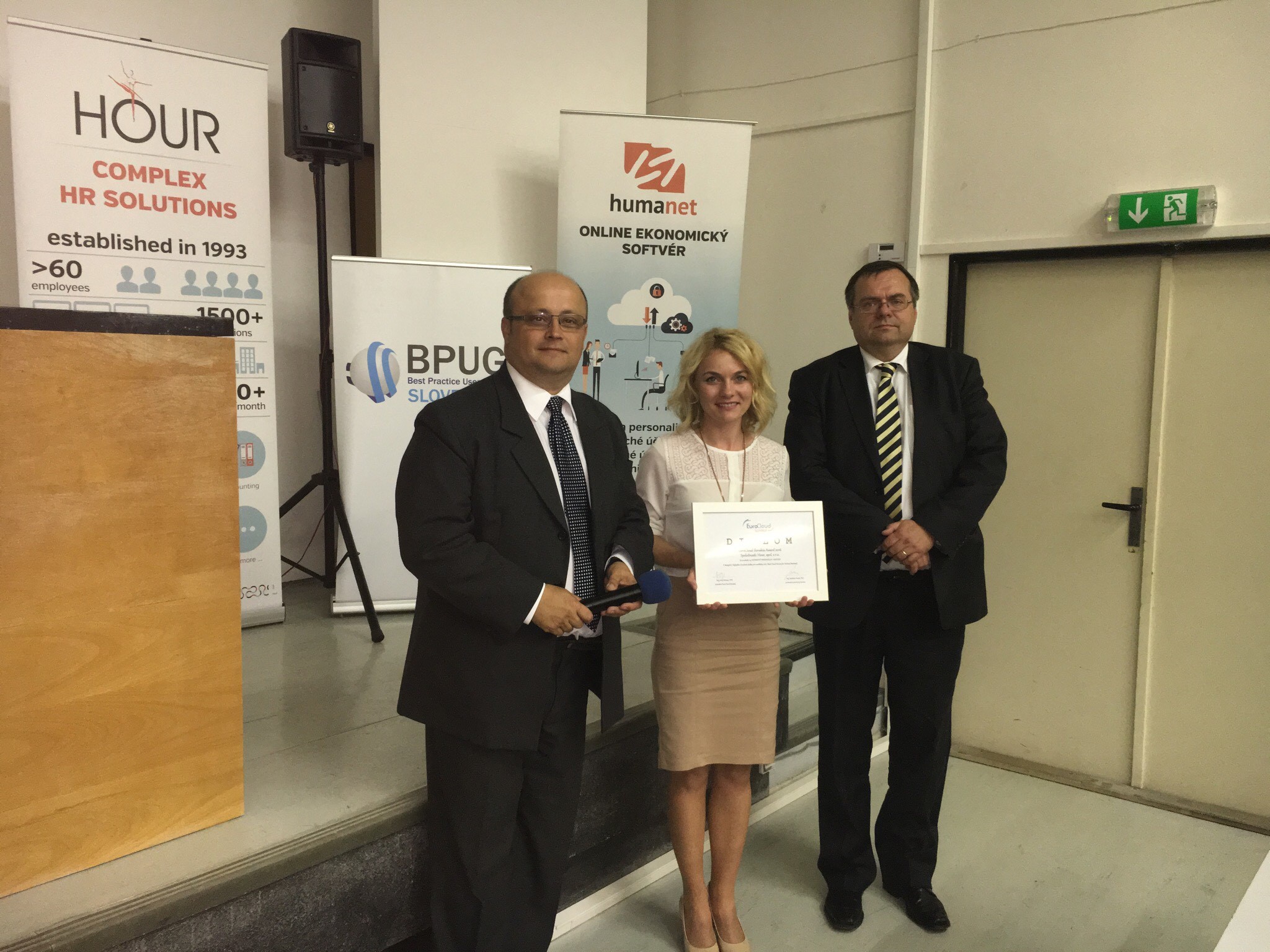 Eurocloud Slovakia Award 2016 - fotka s diplomom